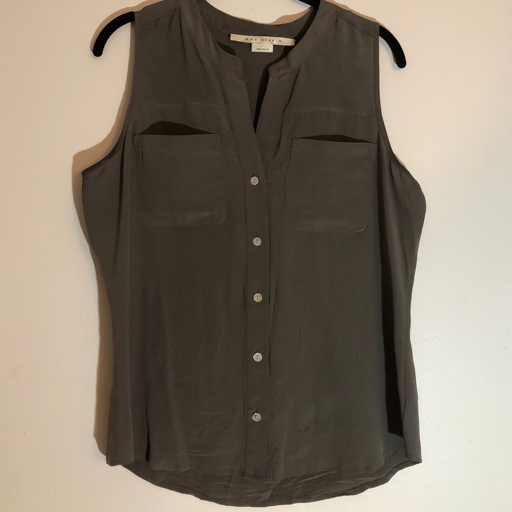 Max Studio 100% Silk Blouse